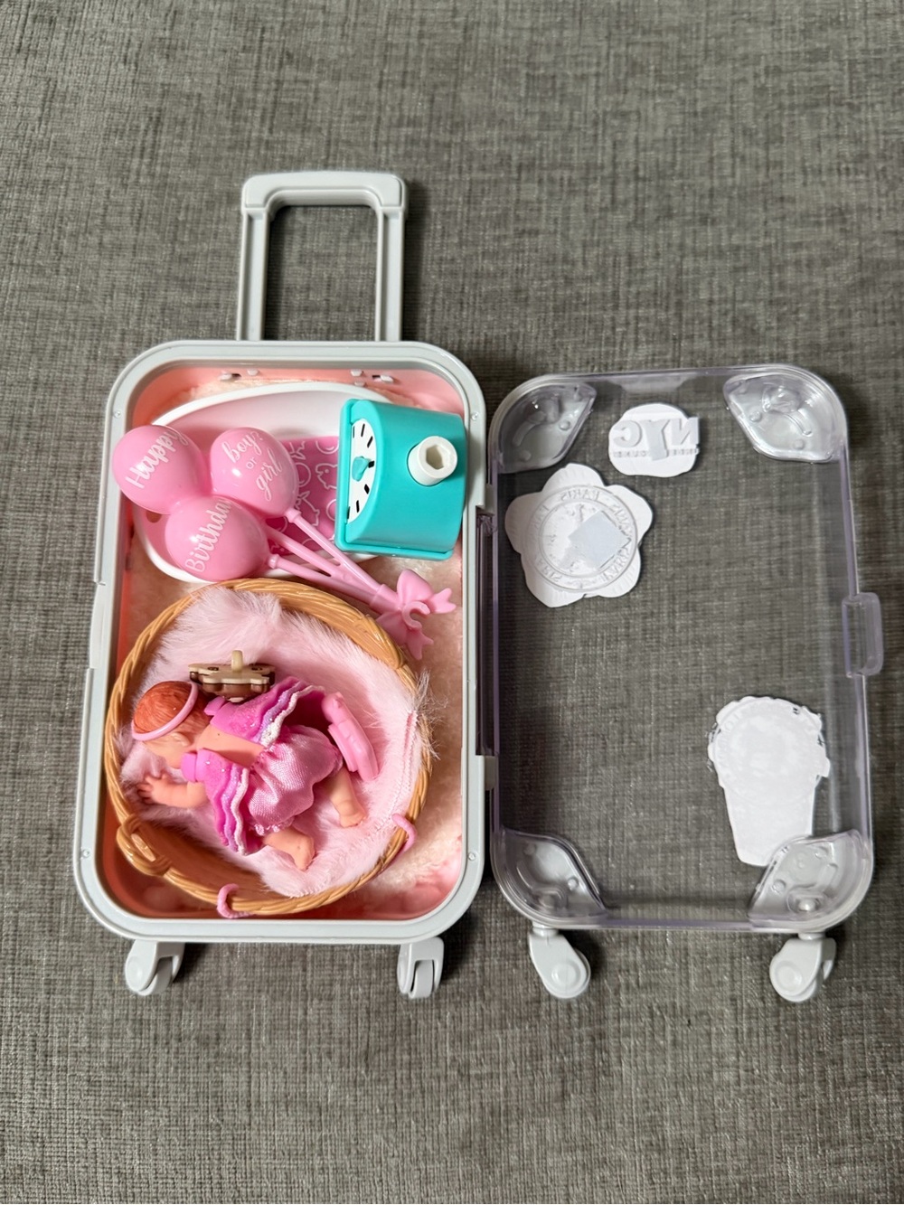 Mini reborn doll Toy Travel Case with Accessories